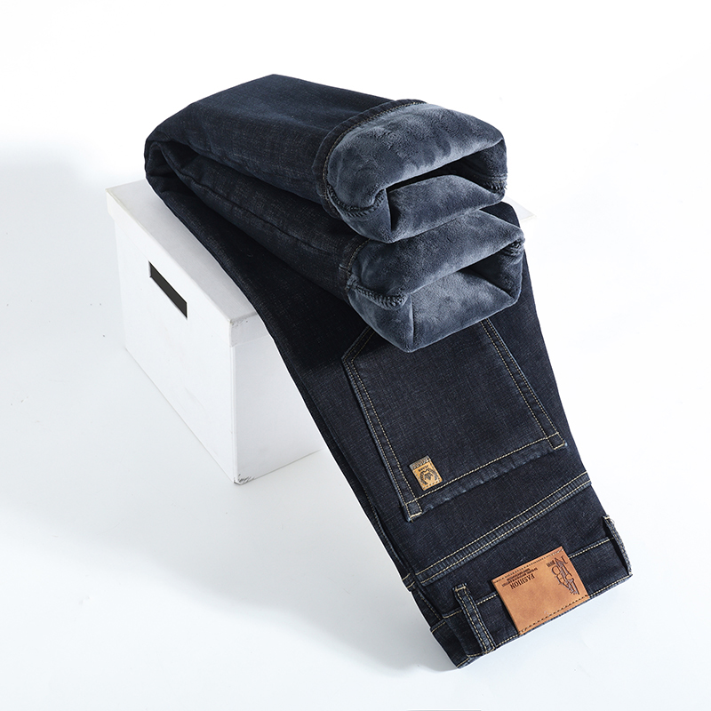 Levis Jeans 501 - Inverno quente velo jeans masculino grosso