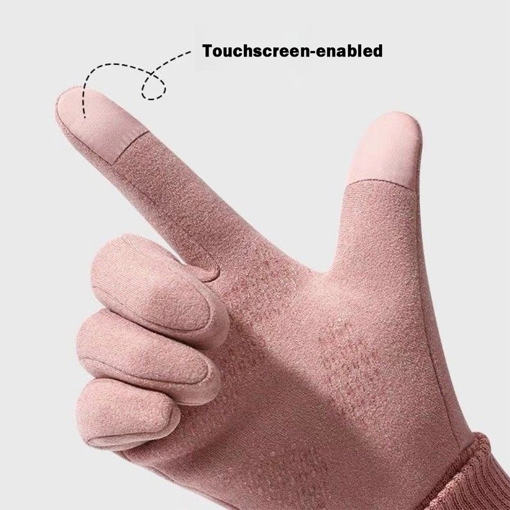 Leather Driving Glove - Condução luvas forro de lã luvas