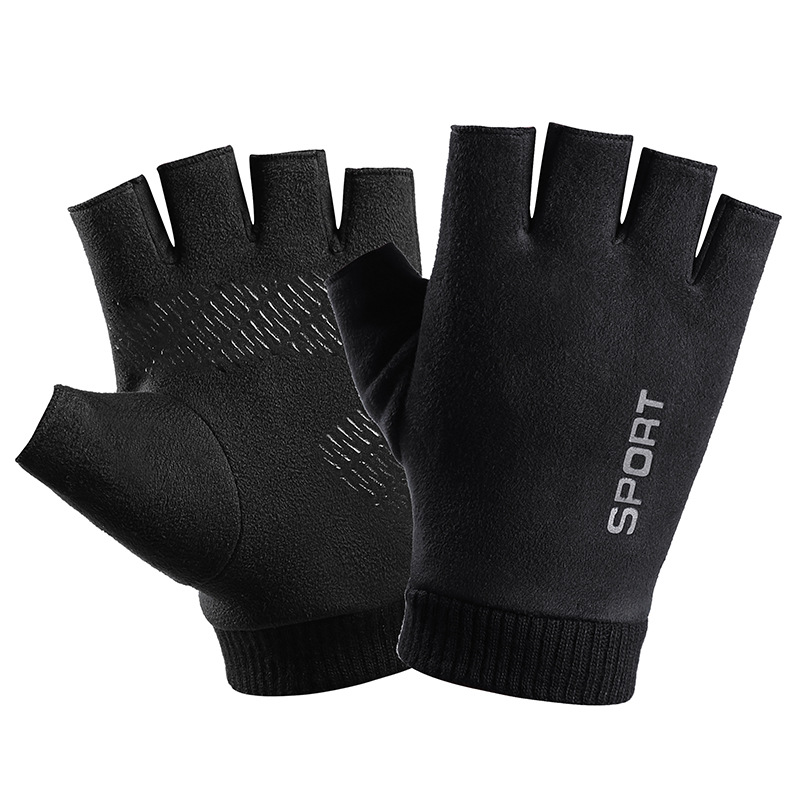 Leather Driving Glove - Homem inverno camurça couro de pelúcia