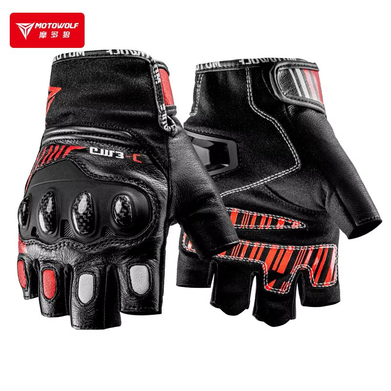 Motorcycle Glove Knuckle - Meio dedo luvas da motocicleta juntas