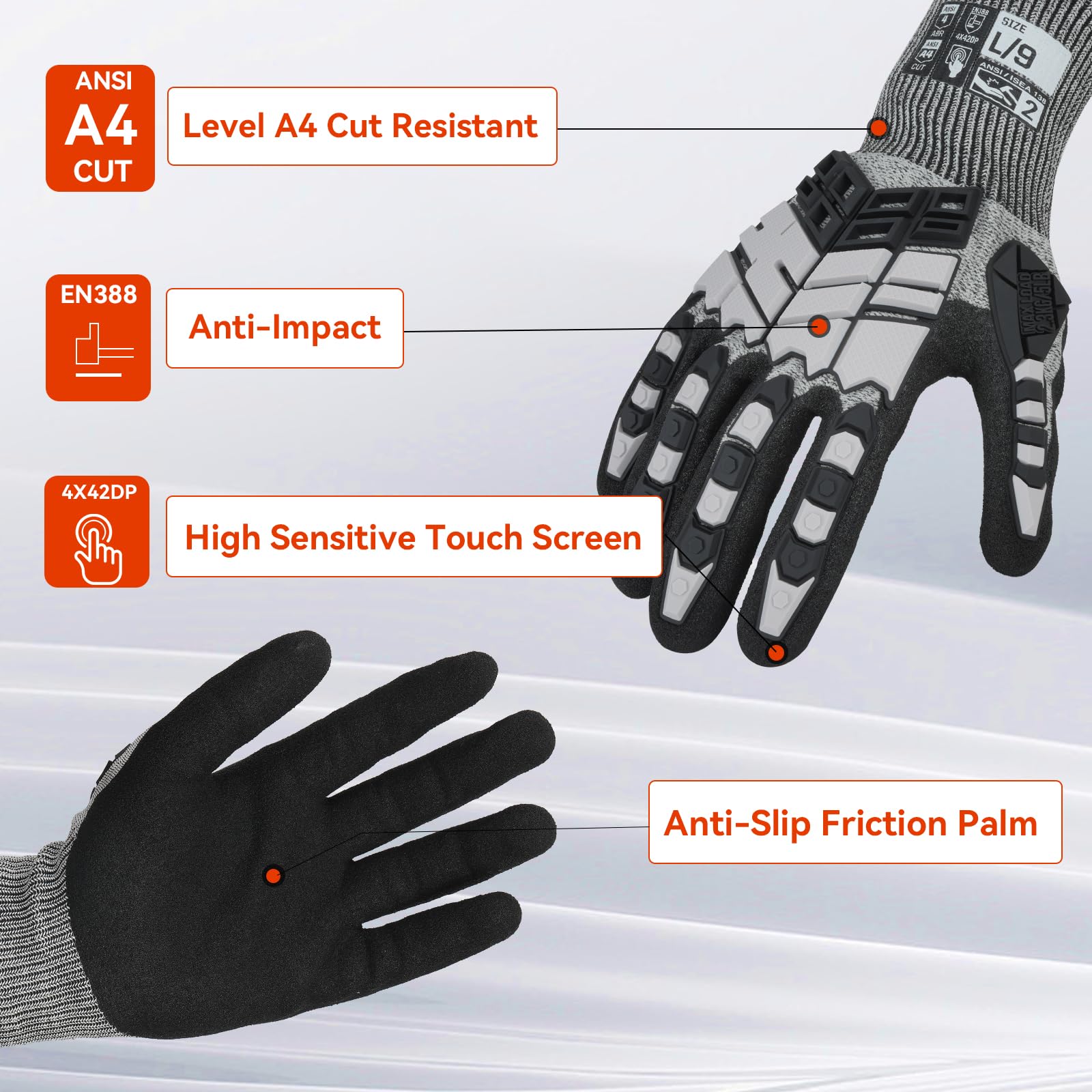 Luvas Anti-Impacto com Proteçã - Work Glove Impact avaliação e preço